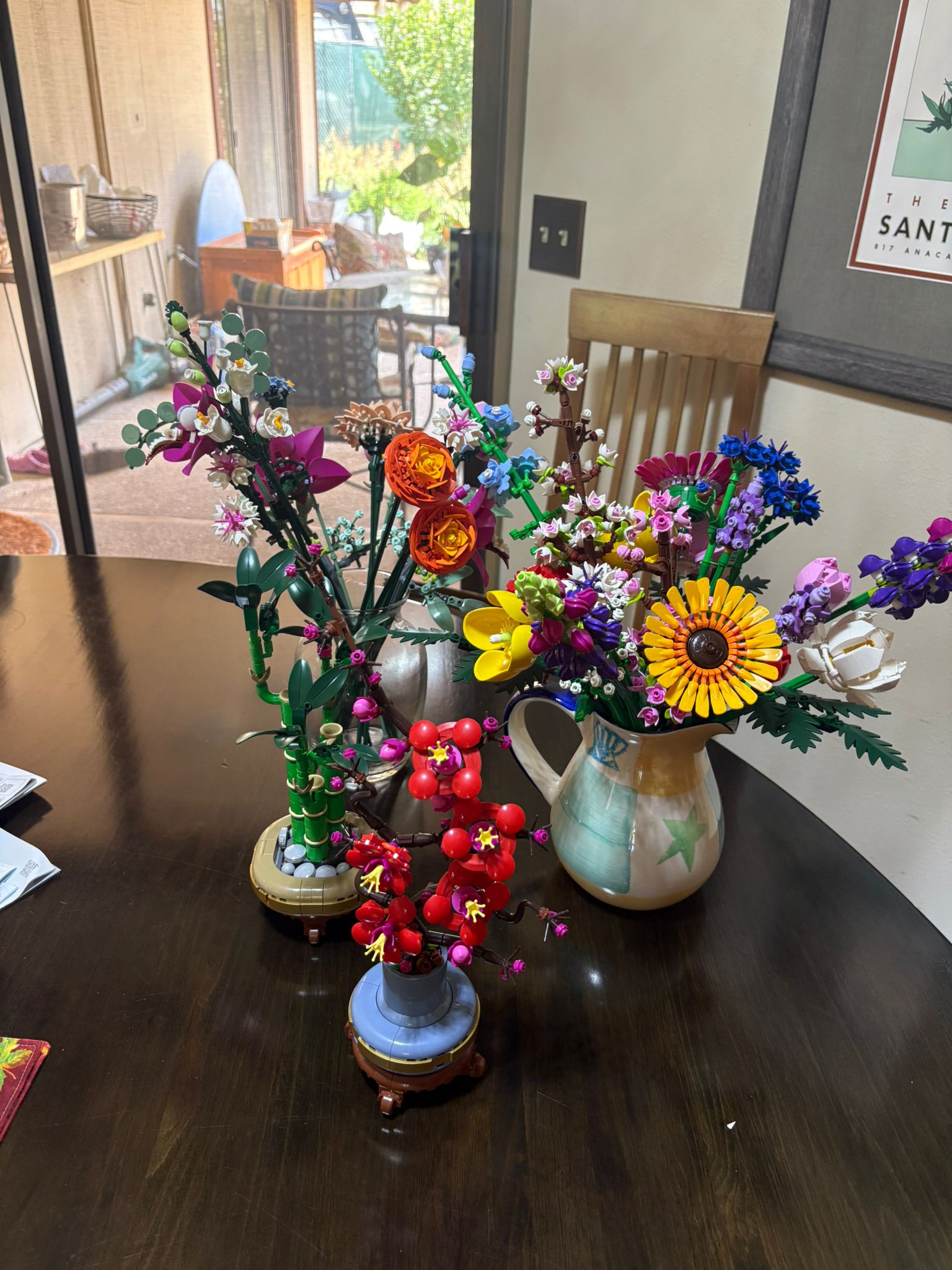Bedazzled Lego Flower Bouquet — Hand-Embellished Art Piece - Image 4